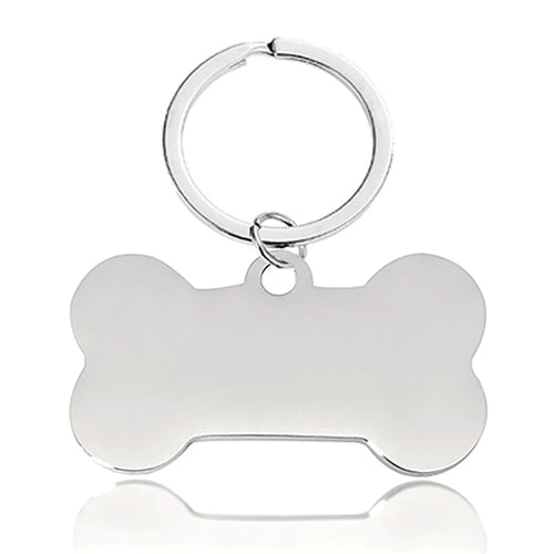 Personalisierter Hundeanhänger aus Edelstahl in Knochenform, gravierbar mit Name & Telefonnummer, erhältlich in Silber & Gold, sicherer ID-Tag für Hunde, Katzen & Haustiere, graviert in Wien.