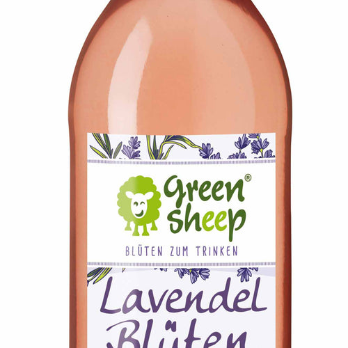 Lavendelblüten Sirup 250 ml – Bio-Blütensirup mit Lavendel & Rosen, handgemacht von Green Sheep, blumiger Sirup aus Niederösterreich