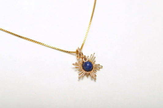 Traumsonne Lapis Lazuli | Edelsteine & 14K Solidvergoldung Schmuck Necklessary oesterreich handgemachte geschenke in wien