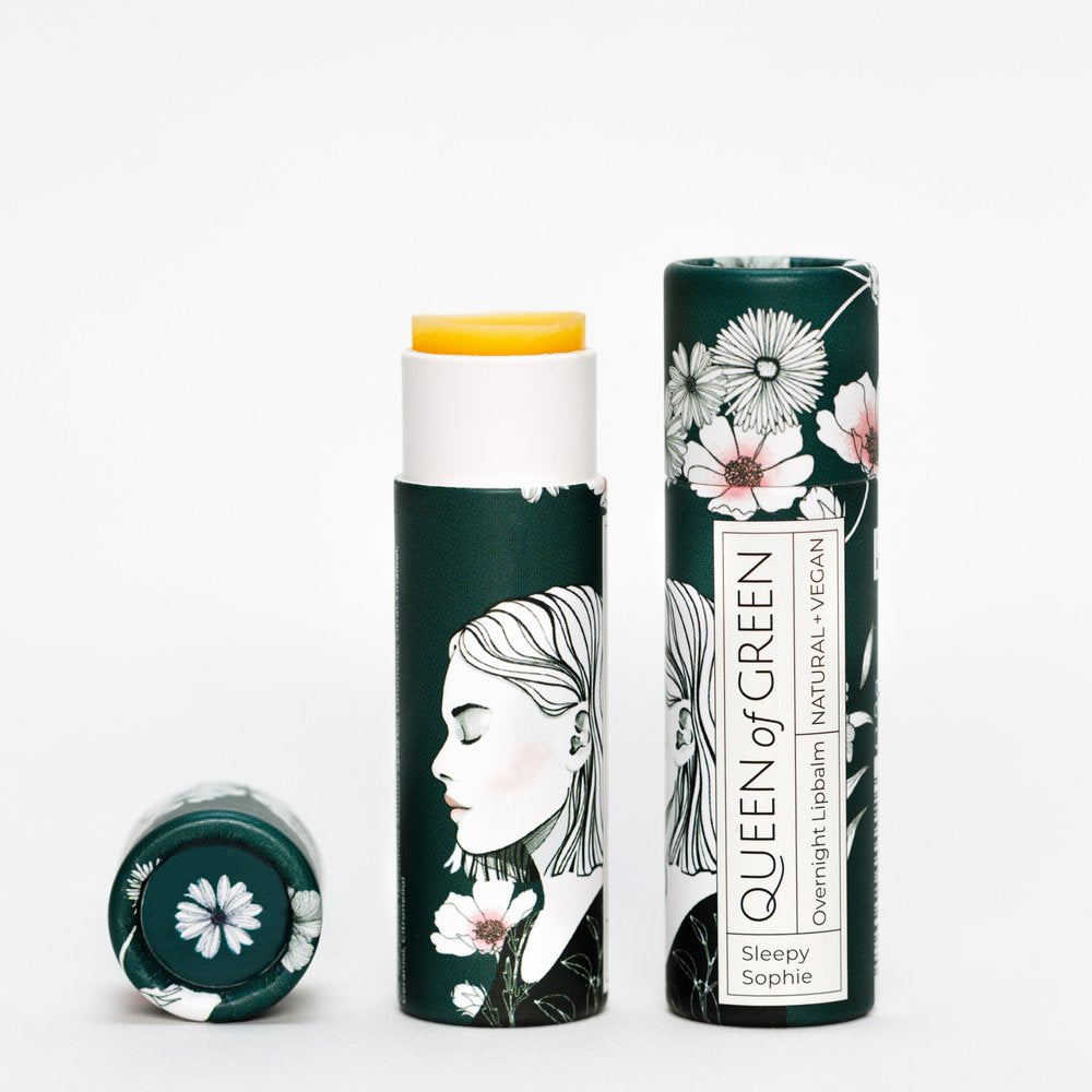 Sleepy Sophie Overnight-Lippenpflege – vegane Lip Night Care mit Hyaluronsäure & Kokosextrakt von Queen of Green