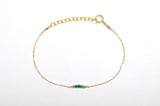 Feine Armkette Malachit | Edelsteine & 14K Solidvergoldung Schmuck Necklessary oesterreich handgemachte geschenke in wien