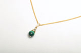 Steinhalskette Malachit | Edelsteine & 14K Solidvergoldung Schmuck Necklessary oesterreich handgemachte geschenke in wien