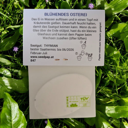 Blühendes Osterei | Saat-Papiere von Seedpap