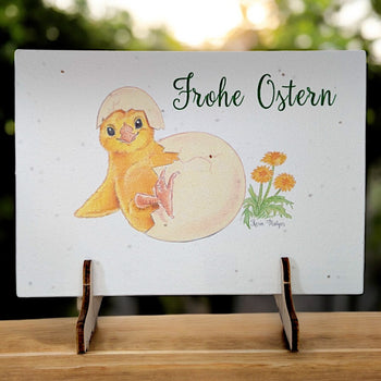 Frohe Ostern Saatkarte von Seedpap, einpflanzbare Grußkarte