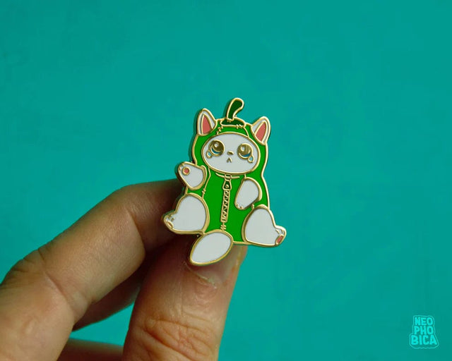 Green Bell Pepper Cat | Freche Enamel-Pin Kollektion Accessoires Neophobica oesterreich handgemachte geschenke in wien
