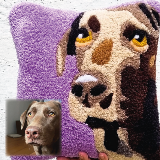 MarsoStudio Tufting Kunst: Teppiche und Wandportraits nach Wunschfoto, handgefertigt aus veganem Acryl oder Echtwolle. Individuelle Kunstwerke für Zuhause, mit Preisen ab EUR 95,-.