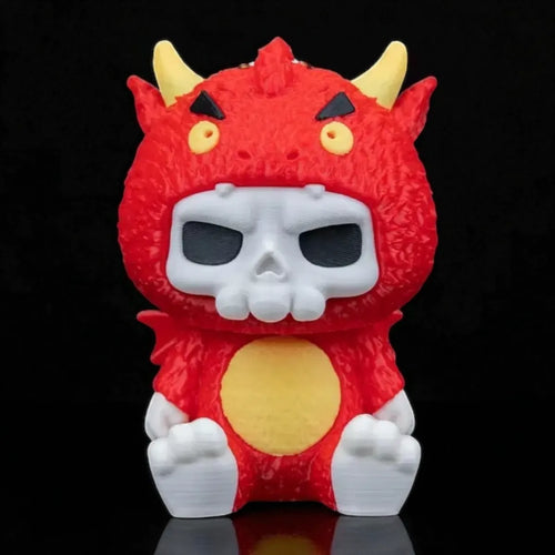 Tinder Skullies Drache – Totenkopf-Figur im Drachenkostüm, mit Flügeln & Hörnern, personalisierbar, Geschenkidee für Fantasy-Fans