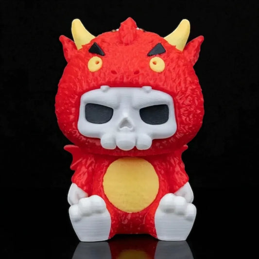 Tinder Skullies Drache – Totenkopf-Figur im Drachenkostüm, mit Flügeln & Hörnern, personalisierbar, Geschenkidee für Fantasy-Fans