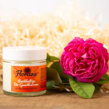 Reichhaltige Bio-Gesichtscreme mit Rose 60 g – Naturkosmetik