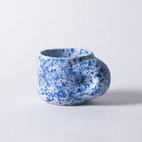 „Bubbly“ Espresso-Set aus Keramik - Blau-Weiß gesprenkelt | Handgemacht in Wien | RnD Studio