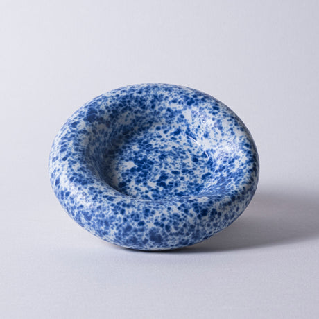 „Bubbly“ Espresso-Set aus Keramik - Blau-Weiß gesprenkelt | Handgemacht in Wien | RnD Studio