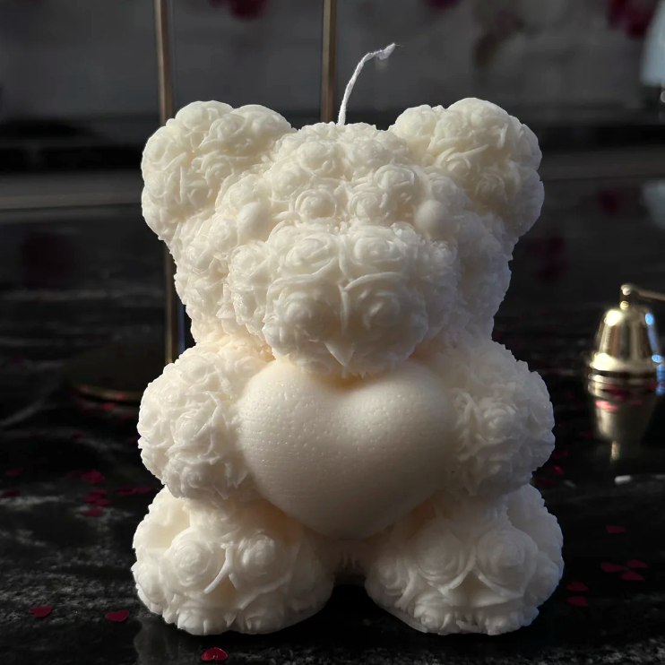 Teddy-Bear Kerze | Wähle deinen Duft – Verführung, Frische oder Wärme
