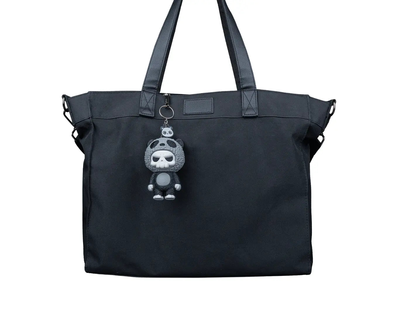 Grumpanda Skullies Figur – Panda Schlüsselanhänger im Grumpy Style, süßes Kostüm, personalisierbar, Deko & Geschenk