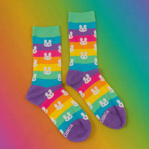 Rainbow Bunnies | Kreative Socken Accessoires Neophobica oesterreich handgemachte geschenke in wien