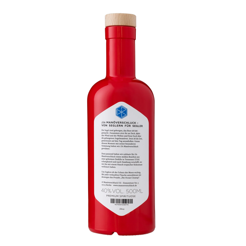JJs Manöverschluck Tennessee – Bourbon-Spirituose mit Kokos, rote Flasche im maritimen Design, 500 ml bei Dreizack Wien
