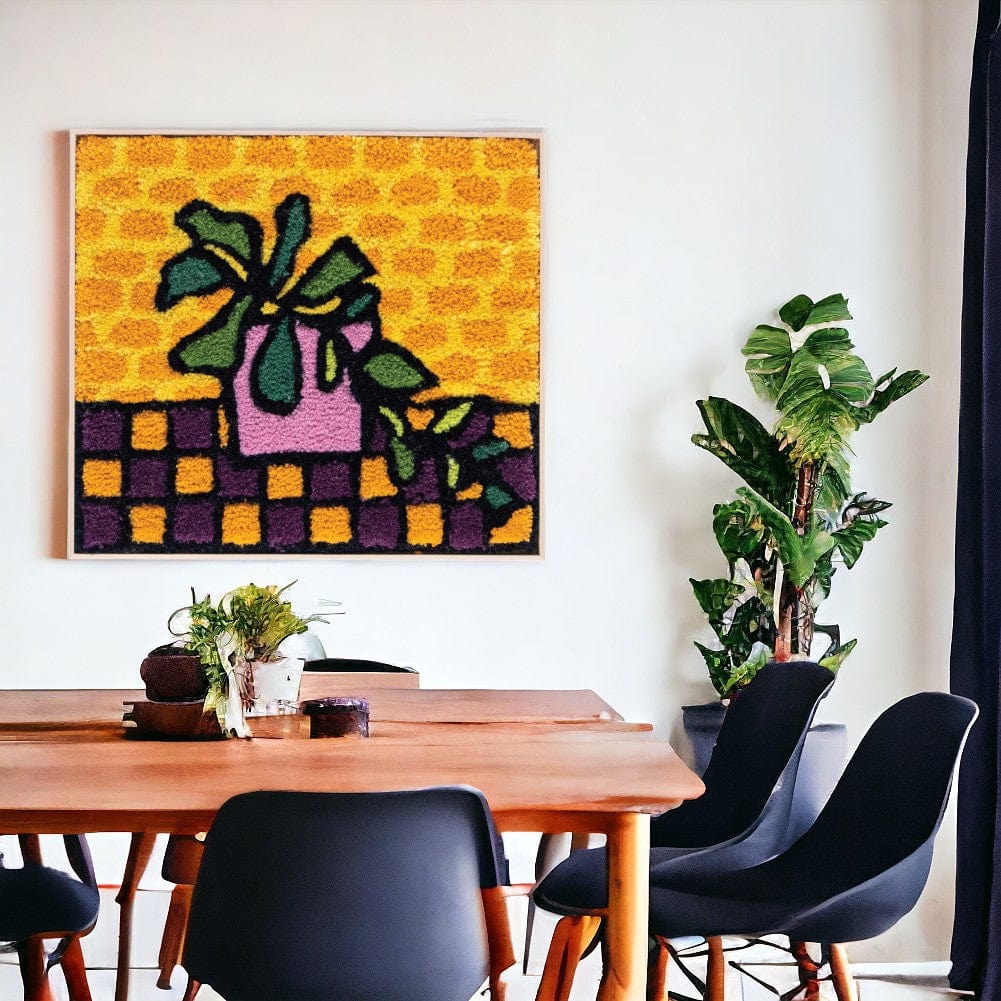 "Pretty Pot" | Handgemachte Tufting-Wandkunst Home Decor MarsoStudio oesterreich handgemachte geschenke in wien