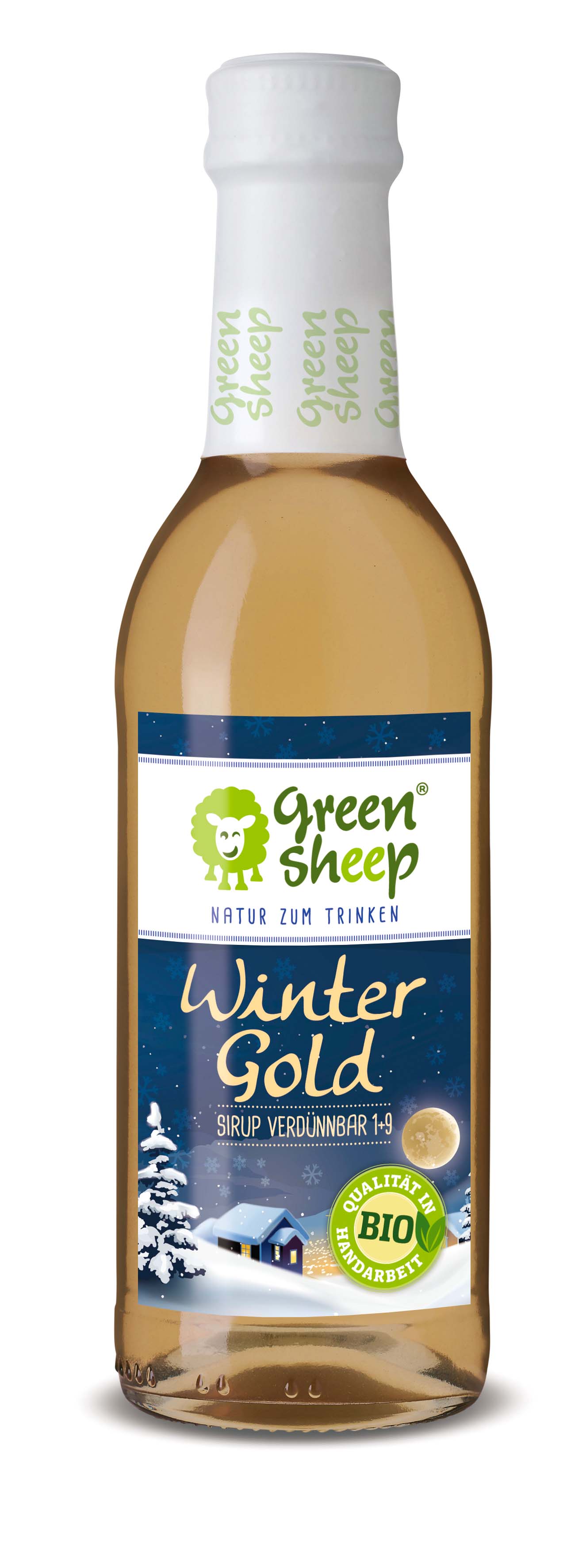 Winter Gold Sirup 250 ml – Bio-Quittensirup mit Zimt & Nelken, handgemacht von Green Sheep, winterlicher Bio-Sirup aus Niederösterreich