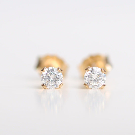 Ohrstecker Zirkon 3mm | Edelsteine & 14K Solidvergoldung Schmuck Necklessary oesterreich handgemachte geschenke in wien