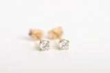 Ohrstecker Zirkon 3mm | Edelsteine & 14K Solidvergoldung Schmuck Necklessary oesterreich handgemachte geschenke in wien