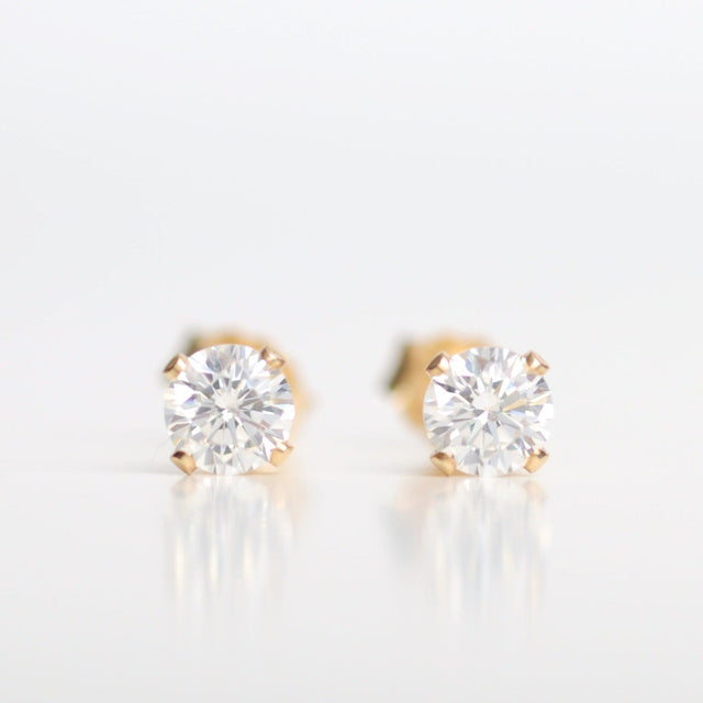 Ohrstecker Zirkon 4mm | Edelsteine & 14K Solidvergoldung Schmuck Necklessary oesterreich handgemachte geschenke in wien