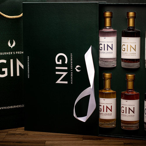 Gin Geschenkbox, 6x100ml Alkoholische Getränke Ashburner Premium Gin oesterreich handgemachte geschenke in wien