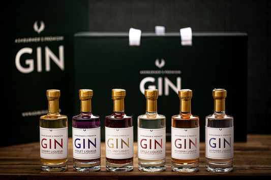 Gin Geschenkbox, 6x100ml Alkoholische Getränke Ashburner Premium Gin oesterreich handgemachte geschenke in wien