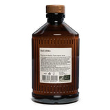 Braunglasflasche mit Basilikumsirup in BIO-Qualität von Bacanha, französische Marke.