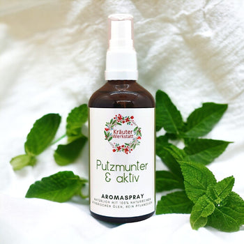 Aromaspray PUTZMUNTER & AKTIV | Kräuterwerkstatt Parfum & Raumdüfte Kräuterwerkstatt oesterreich handgemachte geschenke in wien