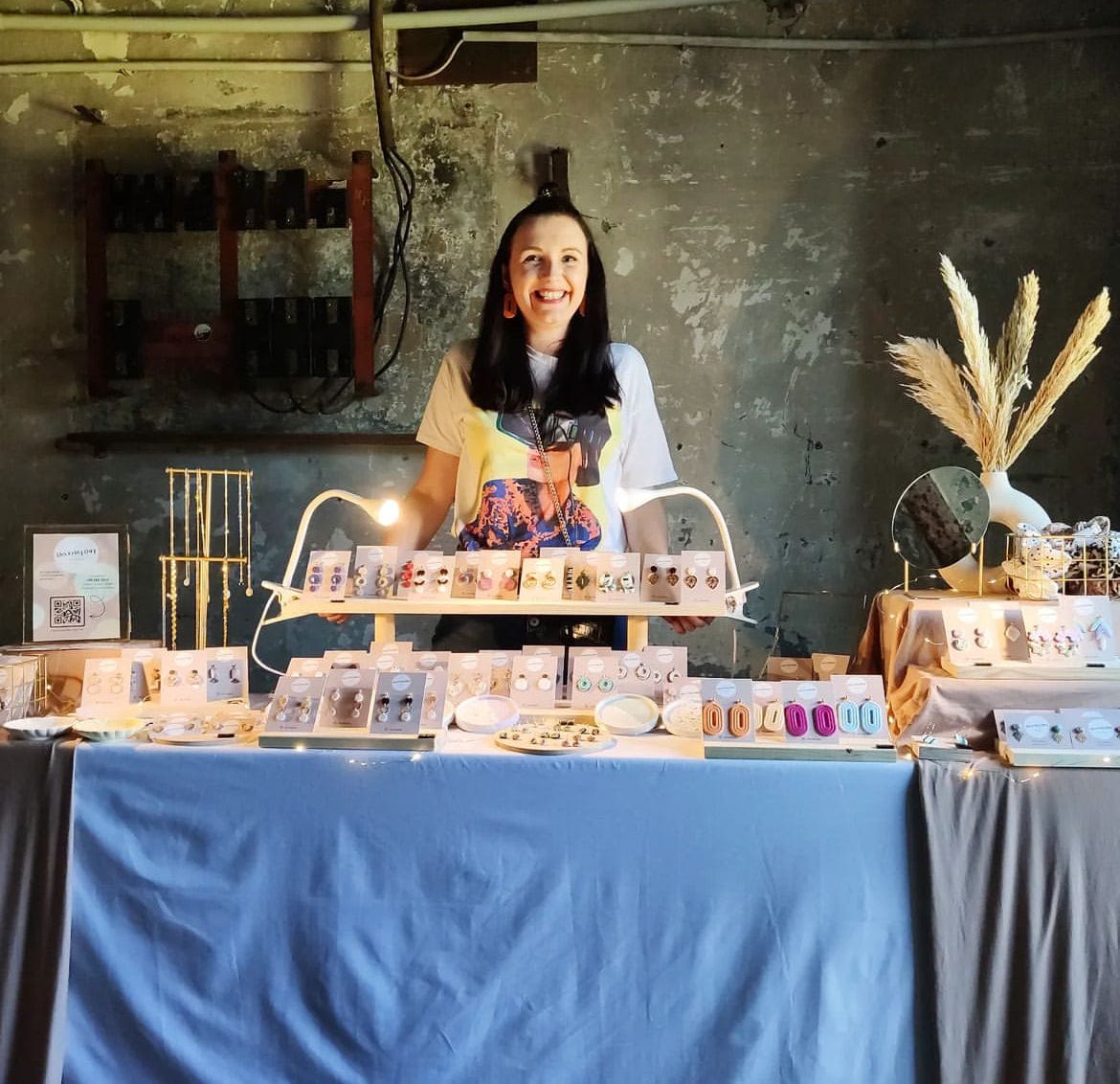 Besondere Clay-Ohrringe von Cloverlily.Clay Schmuck Cloverlily.Clay Jewelry oesterreich handgemachte geschenke in wien