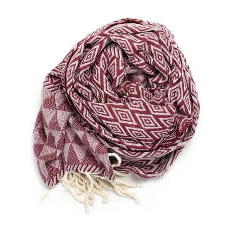 "Dark Cherry" Jaquard Fouta von Anna Aniq | Nachhaltig, weich & vielseitig
