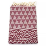 "Dark Cherry" Jaquard Fouta von Anna Aniq | Nachhaltig, weich & vielseitig