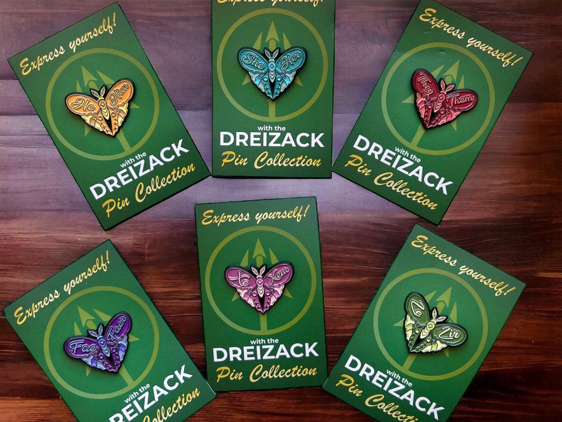 Fae / Faer | LGBTQ+ Pronoun Pin Accessoires Dreizack oesterreich handgemachte geschenke in wien