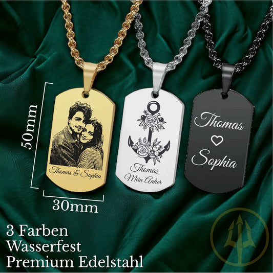 NOCTIS | Halskette mit Gravur | Liebe & Partnerschaft Gravur & Personalisiert Dreizack Gravuren oesterreich handgemachte geschenke in wien