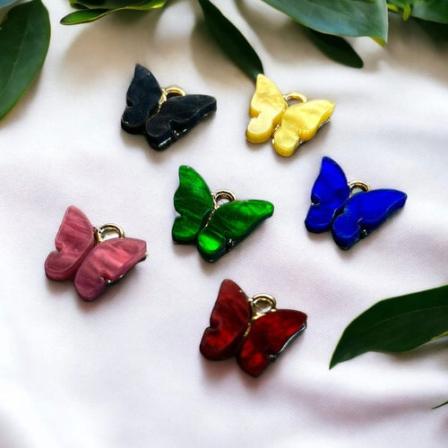 Schmetterlings-Ohrringe aus Kunstharz, Hypoallergen, verschiedene Farben Schmuck Dreizack oesterreich handgemachte geschenke in wien