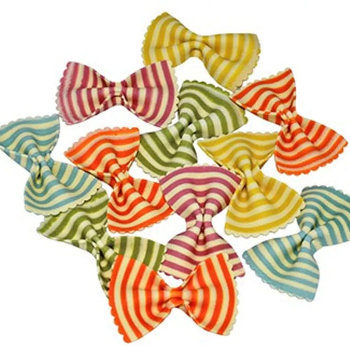 Bunte Farfalle Estive Pasta in einer Tüte, aus Hartweizen handgemacht.