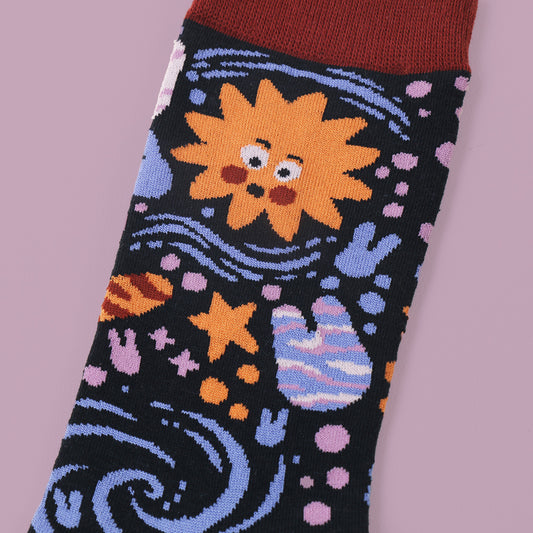 Galaxy Bunnies | Baumwollsocken mit galaktischem Design