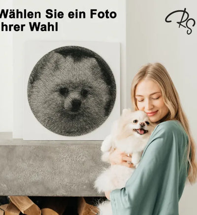 RingString DIY-Set bei Dreizack Wien – personalisiertes Kunstwerk aus MDF, Nägeln und Faden, 50×50 cm oder 35×35 cm, mit Audio-Anleitung, vor Ort ansehbar, exklusiv in Österreich erhältlich