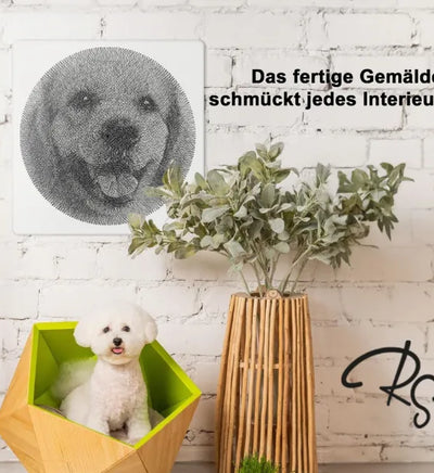 RingString DIY-Set bei Dreizack Wien – personalisiertes Kunstwerk aus MDF, Nägeln und Faden, 50×50 cm oder 35×35 cm, mit Audio-Anleitung, vor Ort ansehbar, exklusiv in Österreich erhältlich