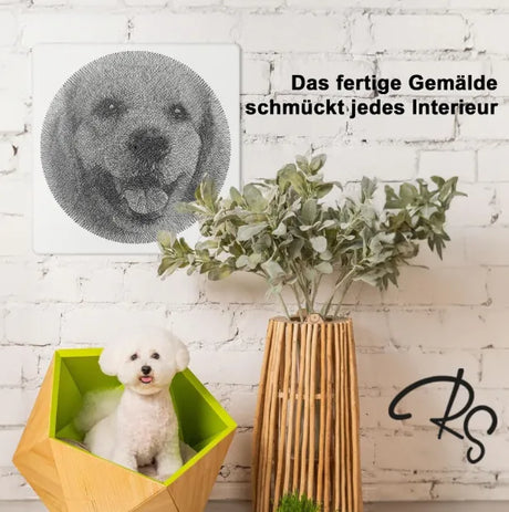 RingString DIY-Set bei Dreizack Wien – personalisiertes Kunstwerk aus MDF, Nägeln und Faden, 50×50 cm oder 35×35 cm, mit Audio-Anleitung, vor Ort ansehbar, exklusiv in Österreich erhältlich