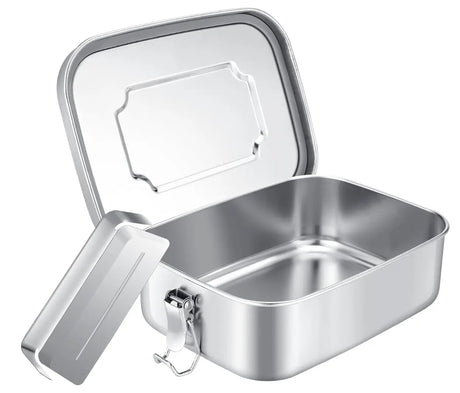 Edelstahl Lunchbox 1200 ml mit Gravur – 2 Fächer, auslaufsicher, plastikfrei & spülmaschinenfest, individuell graviert bei Dreizack Wien