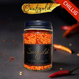 Senfgold „Fruchtig-Scharf“ Senfkaviar – handgemachter Senf aus Vorarlberg im Glas, 180 g, aromatisch-fruchtig mit Honig und Zitronensaft