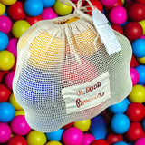 Handgemachtes Indoor-Boccia-Set aus Stoff von DieFeineArt, weiches Boccia-Spiel für drinnen, geeignet für Kinder, Senioren & Familien.