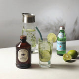 Bio-Sirup „Mojito“ von Bacanha, 400ml Glasflasche. Minze- und Limettengeschmack, ideal für Cocktails, Limonaden und Eistees. Nachhaltig und vielseitig einsetzbar.