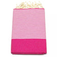 Fuchsia Flower Wabenmuster Fouta von Anna Aniq in Rosa: 100 % recycelte Baumwolle, fair produziert in Tunesien, weich, saugfähig, schnelltrocknend, 200 x 100 cm oder 70 x 50 cm, vielseitig für Sauna, Reisen & Strand.