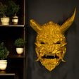 Japanische Oni Maske 3D-Druck, Farbe personalisierbar, handgefertigte Wanddeko von Dreizack Wien, dekoratives Cosplay-Accessoire, PLA, nicht tragbar.