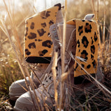 Sportliche Socken mit Leopardenmuster aus Baumwolle, nahtlos verarbeitet mit gepolsterter Innensohle.