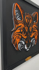 Fuchs im Holzrahmen | Layered Art & 3D-Druck