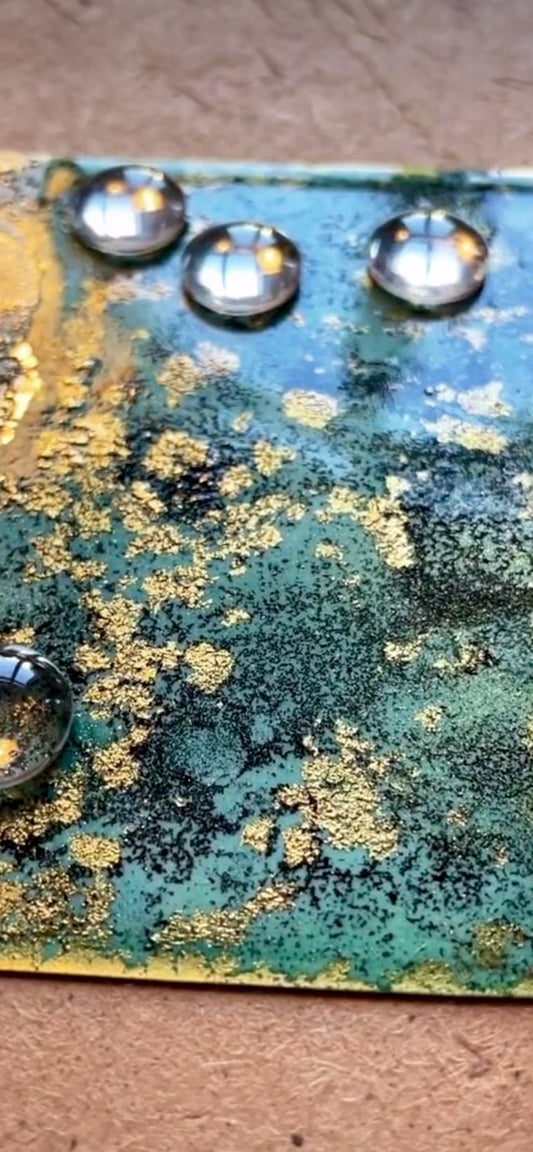 Handgemalte Ohrringe | Unikat vergoldet