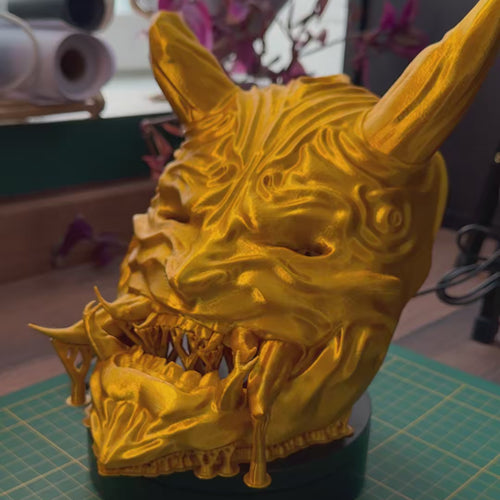 Japanische Oni Maske 3D-Druck | Farbe personalisierbar, Wanddeko & Cosplay, Made in Vienna