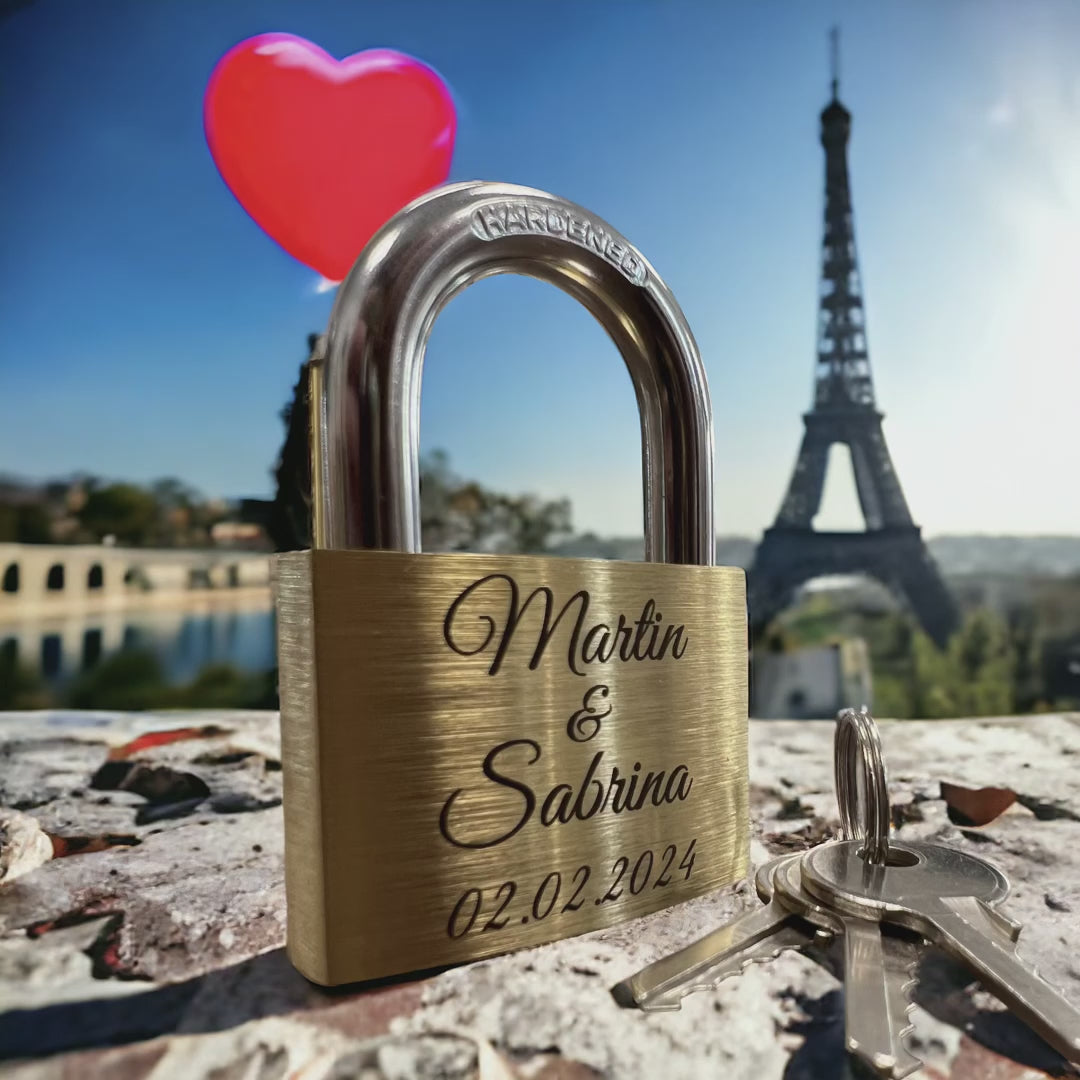 Personalisiertes Liebesschloss mit Gravur | Ein Symbol für unvergängliche Liebe
